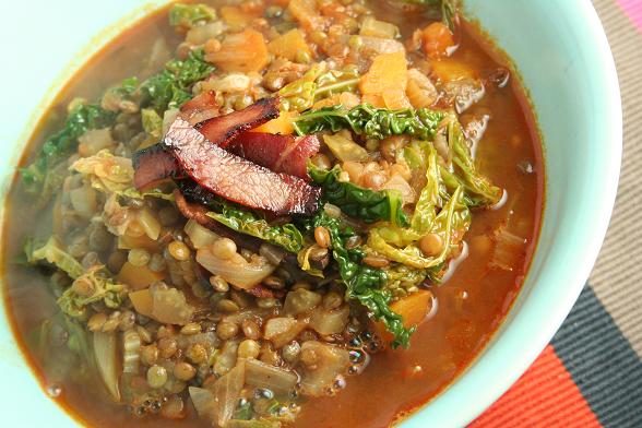 bacon-lentil-and-cabbage-soup