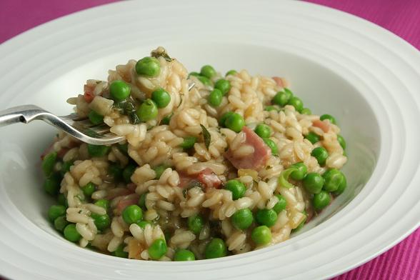 risotto-with-bacon-and-peas-and-sage